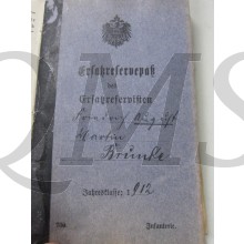 UberweisungsNationale/ErsatzReservenPass 3e Komp Ers Batt Res Inf Regt 77