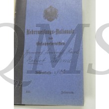 Uberweisungs Nationale des Erzats reserven/Erzatsreservenpass des Erzatsreserven/Uberweisungs Nationale 4e Komp Erz Res. Inf Reg 74