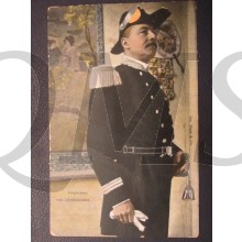 Prent briefkaart 1905 Inspecteur van Administratie