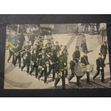 Prent briefkaart 1905 Het fanfare korps