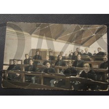 Prent briefkaart 1905 Onder het schooluur