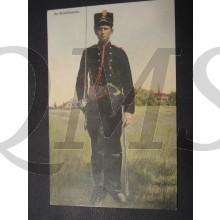 Prent briefkaart 1904 Op Schildwacht