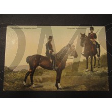 Prent briefkaart 1905 Wachtmeester daagsche tenue Korporaal Marechausse