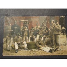 Prent briefkaart 1905 Piepers jassen