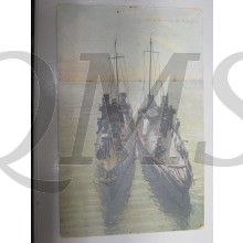 Prent briefkaart 1920  Torpedo's op de Schelde