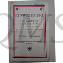 Brochure Einweihung Slageter Gedenk statte 6 aug 1933