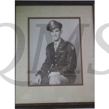 Framed b/w Photo of WW2 Pilot in class A 