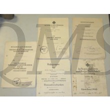 Urkunde Konvolut 5x  (Award document set of 5)