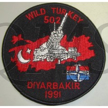 Badge Wild Turkey 502 squadron vliegbasis DIYARBAKIR 1991