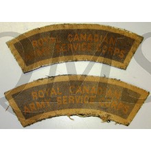 Shoulder titles Royal Canadian Army Service Corps RCASC (canvas)