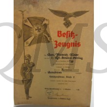 Besitz Zeugis Schutzenschnur stufe 1  Friedrich Meier 7./Rgt. General Goring