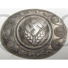 Brosche RAD Reichsarbeitsdienst in silber für Mädchen und Frauen (Female RAD silver grade badge)