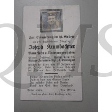 In Memoriam Karte Joseph Krombacher