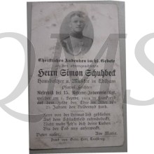In Memoriam Karte/Death notice 1914 15e Res Inf Reg
