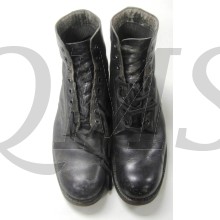 	 British Officers Black Ankle Boots