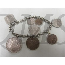 Armband met diverse vooroorlogse munten 