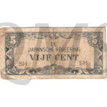 Bankbiljet bezetting japans ned Indie 5 cent