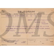 Telegram soldaat L Oudenaarden 1-4 RI