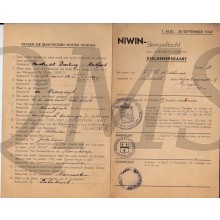 NIWIN stempel kaart 1-08 30-09 1947