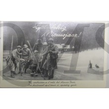 Mobilisatie briefkaart 1940 kokende soldaten