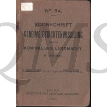 Voorschrift no. 54  Geheime briefwisseling