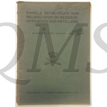 Voorschrift enkele bepalingen res officieren Artillerie