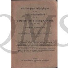 Voorschrift no. Schietvoorschrift de bereden  en stellings artillerie 