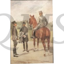 Prent briefkaart mobilisatie 1939 Huzaren tek