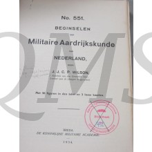 Voorschrift no 551 beginselen der Militarire Aardrijkskunde van Nederland