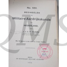 Voorschrift no 551 beginselen der Militarire Aardrijkskunde van Nederland