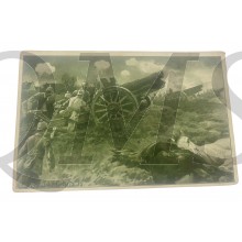 Postkarte 1916 Feldhaibitzen im Kampf  