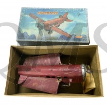 Tin airplane wind up toy (boxed)