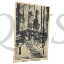 (Feld) Postkarte 1917 Feldbücherei-Unterstand im Füsilierlager, wurde im März 1916 vom Freiherrn von Ompteda besucht
