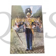 Ansicht No 2 1949 Garde Regiment Grenadiers Ceremoniële tenue Tamboer-Majoor en Drumband 
