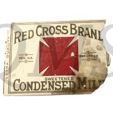 US Army WW1 Ration label Red Cross Condensed Milk 