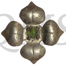 WHW Winterhilfswerk Badge. Stylized Flower. Metal with Gemstone