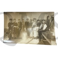 (Feld) Postkarte 1915 German soldiers polishing boots 