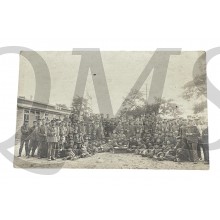 Postkarte/StudioPhoto large group of German soldiers 