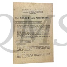 Folder 1944 Gebruik van Suikerbieten 