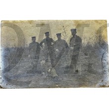 Postkarte/StudioPhoto group of German soldiers 1 with IC 1