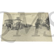 Deutsche Ariillerie auf dem Wege zum Priesterwald.