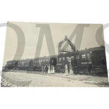 (Feld)Postkarte WW1 Der Austauschzug in Trelleborg beim Landungsplatz der Dampffähre 