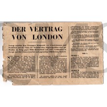 Flugblatt Vertrag von London