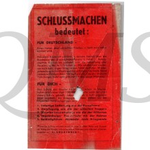 Flugbatt "Schlussmachen bedeutet... Weitermachen bedeutet..." 