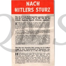 G 29 Flyer Nach Hitlers Sturz