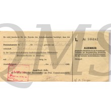 Ausweiss Arbeits einsatz 1943