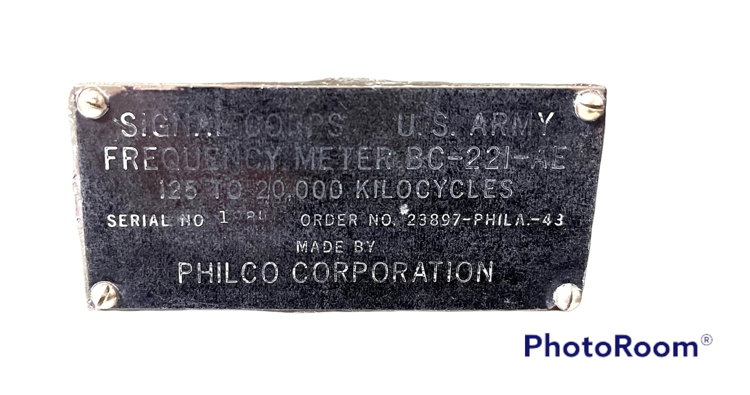 WWII US Army Signal Corps Frequency Meter BC-221-AE 1943