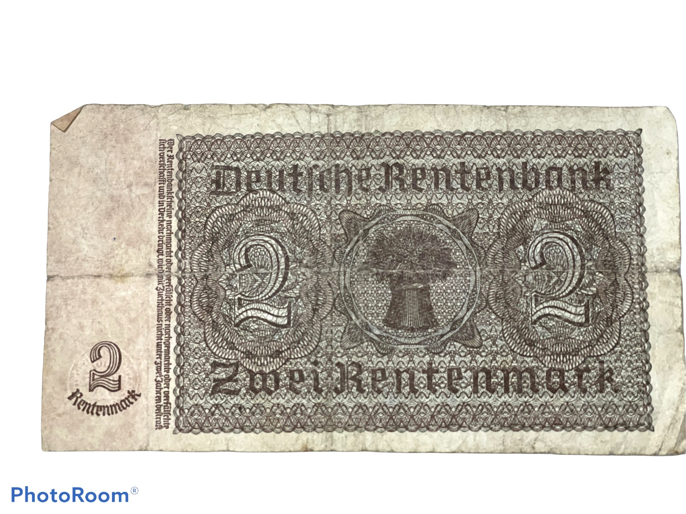 Rentenbankschein Zwei RentenMark 1937