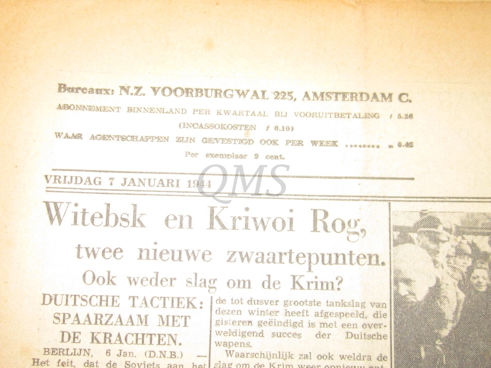 Krant de Telegraaf vrijdag 7 jan