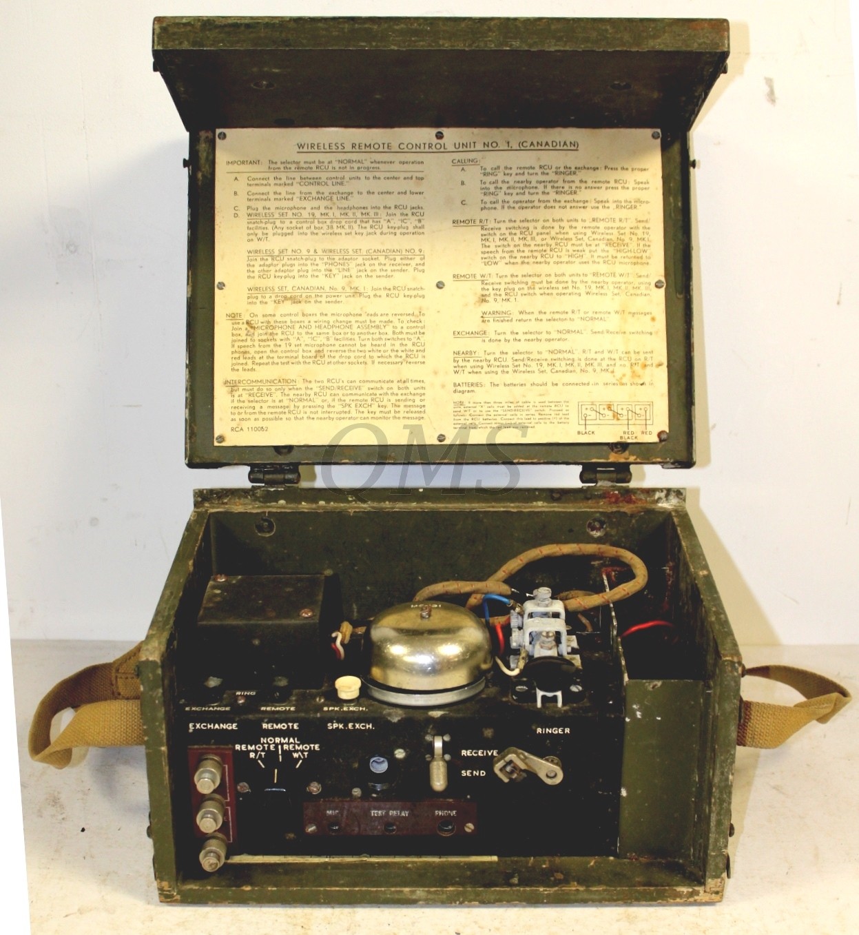 Wireless remote control unit no. 1 (Canadian)